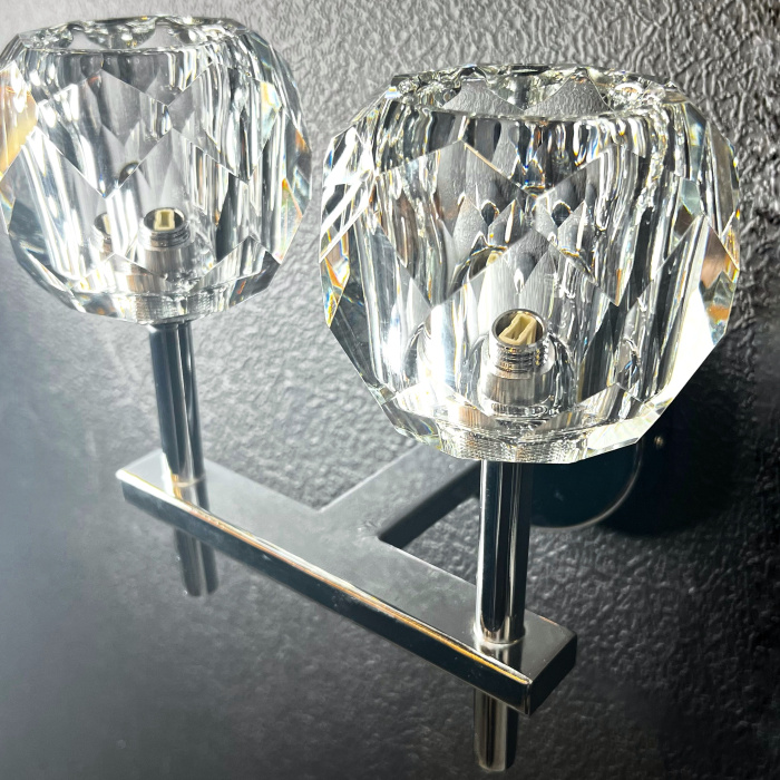 Бра Boule de Cristal Double Sconce Chrome ImperiumLoft