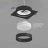 Точечный встраиваемый светильник FLAT DK2091-BK