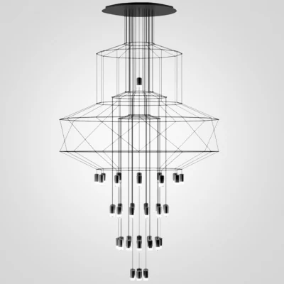 Люстра Via Wireflow Chandelier polyhedral 0374 Suspension lamp ImperiumLoft