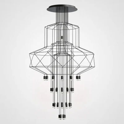 Люстра Via Wireflow Chandelier polyhedral 0374 Suspension lamp ImperiumLoft