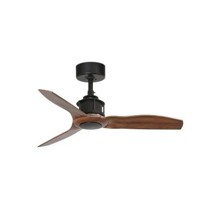 Вентилятор без света JUST FAN Black/wood ceiling fan 91cm