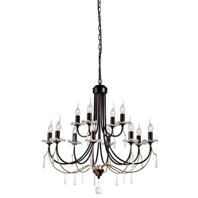 Подвесная люстра L'ARTE LUCE RIALTO L15412.88 с подвесками из хрусталя