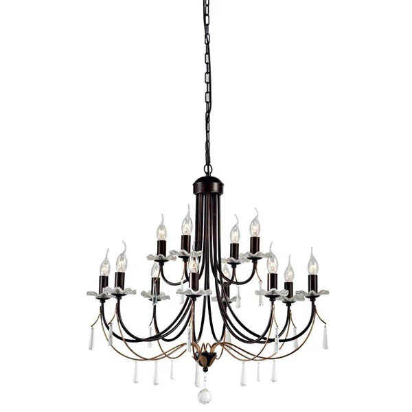 Подвесная люстра L'ARTE LUCE RIALTO L15412.88 с подвесками из хрусталя