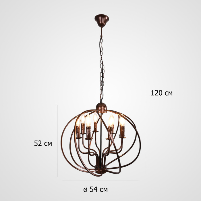 Подвесная люстра Cagie Dark chocolate L8 ImperiumLoft