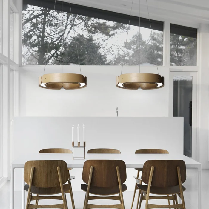 Подвесной кольцевой светильник RANGE 1 D55 Red wood ImperiumLoft