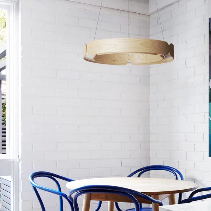 Подвесной кольцевой светильник RANGE 1 D55 Red wood ImperiumLoft