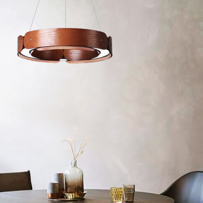 Подвесной кольцевой светильник RANGE 1 D55 Red wood ImperiumLoft