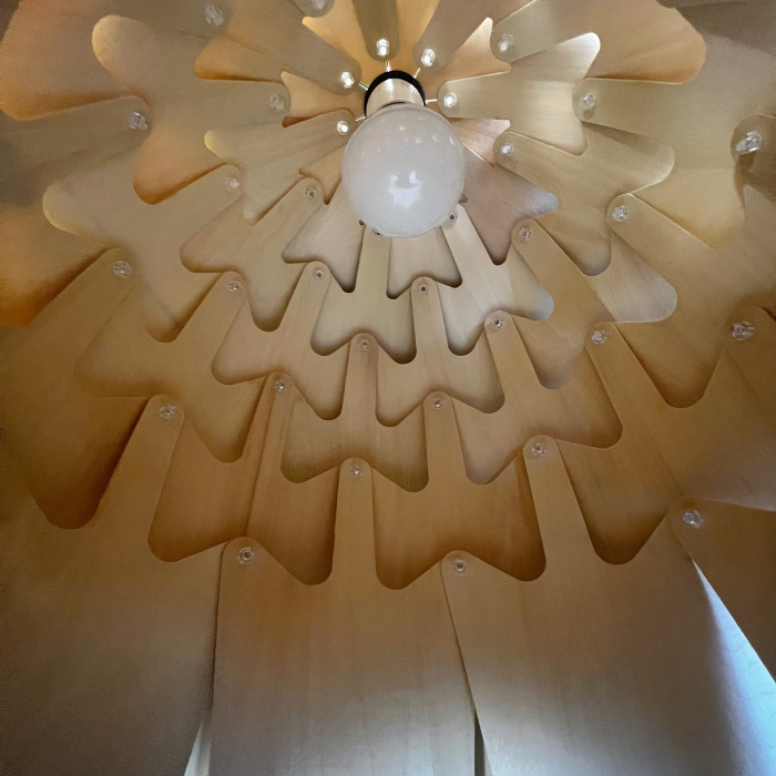 Подвесной светильник Crimea Pine Cone natural wood D50 ImperiumLoft