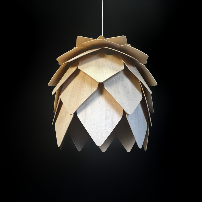 Подвесной светильник Crimea Pine Cone natural wood D50 ImperiumLoft