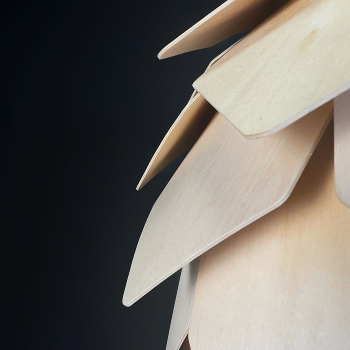 Подвесной светильник Crimea Pine Cone natural wood D50 ImperiumLoft