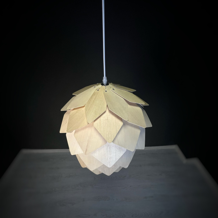 Подвесной светильник Crimea Pine Cone natural wood D50 ImperiumLoft