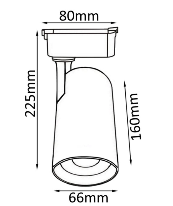 Светильник трековый однофазный Crystal Lux CLT 0.31 006 20W BL
