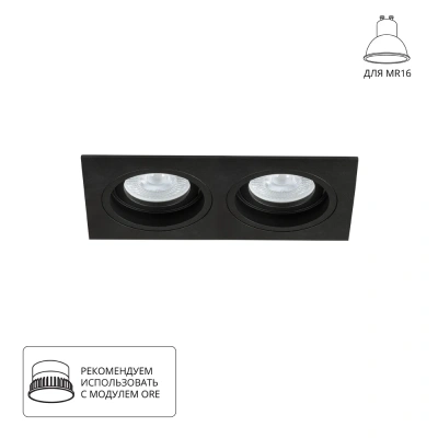 Точечный встраиваемый светильник Arte Lamp TARF A2178PL-2BK