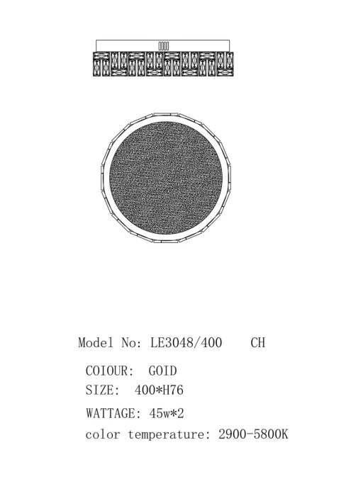 Потолочный светильник Leon Afina LE3048/400 CH