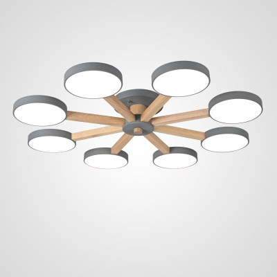 Потолочная люстра TURNA 8 Gray ImperiumLoft