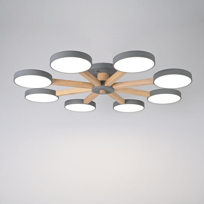 Потолочная люстра TURNA 8 Gray ImperiumLoft