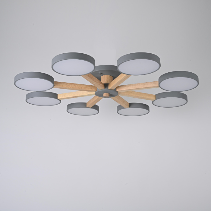 Потолочная люстра TURNA 8 Gray ImperiumLoft