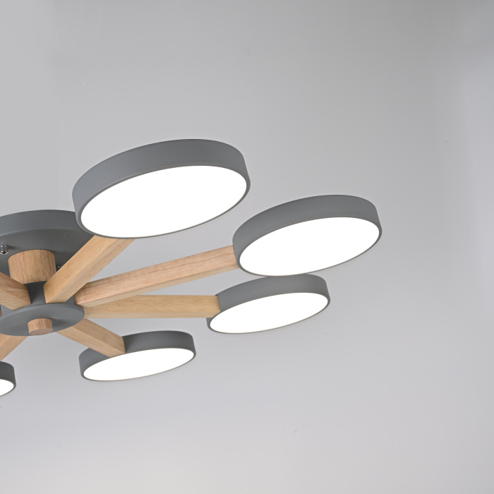 Потолочная люстра TURNA 8 Gray ImperiumLoft