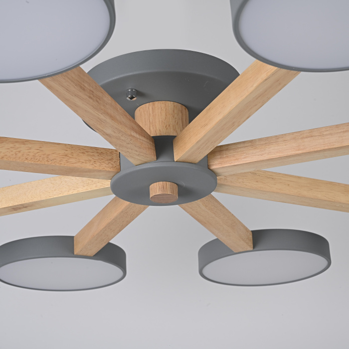 Потолочная люстра TURNA 8 Gray ImperiumLoft