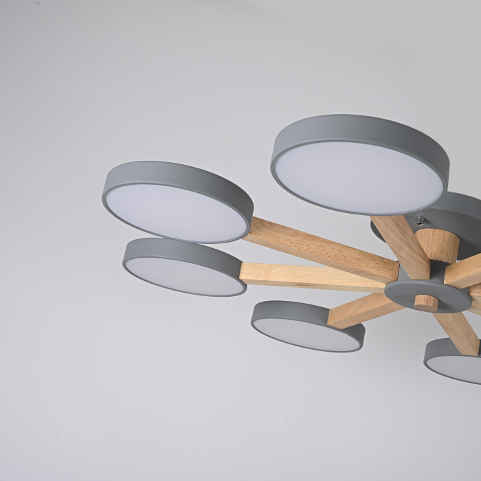 Потолочная люстра TURNA 8 Gray ImperiumLoft