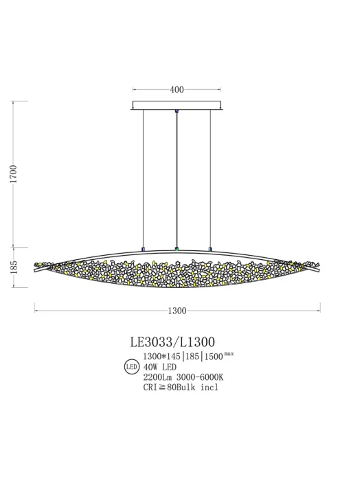 Подвесная люстра Leon Victoria LE3033/1300L Blue