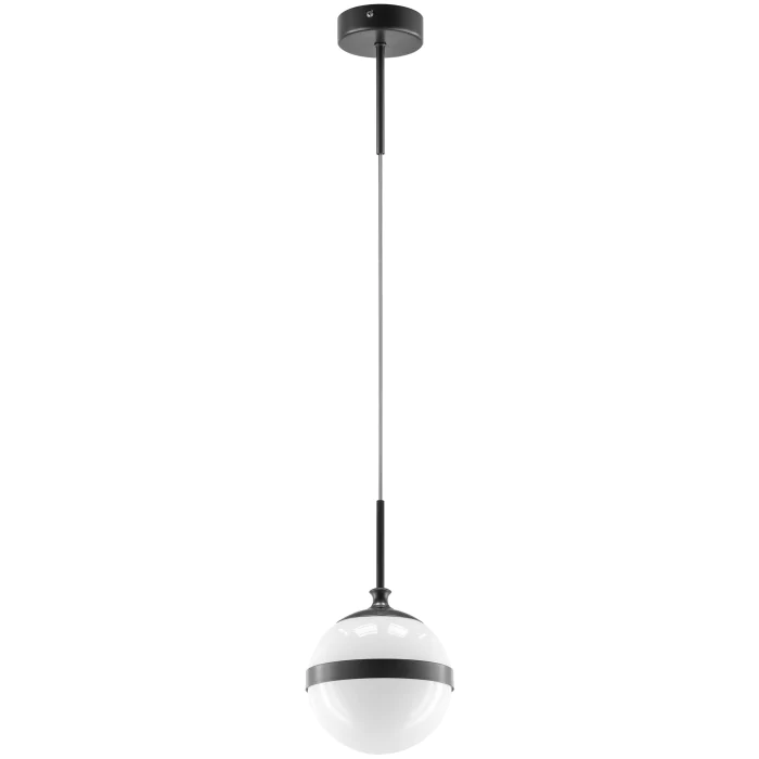 813117 (MD1803-1BL) Подвес GLOBO 1х40W  E14 black/white (в комплекте)