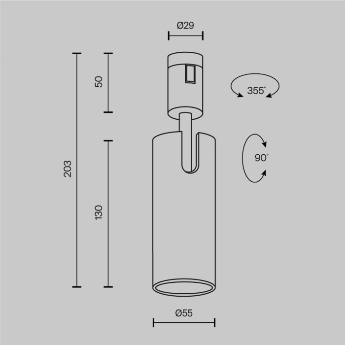 Трековый светильник Maytoni Focus LED TR144-1-12W3K-W-B