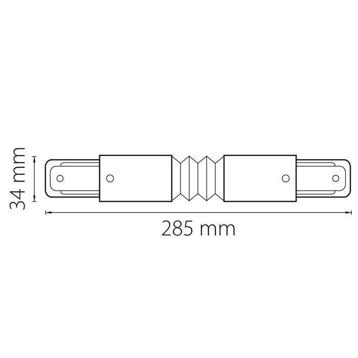 Коннектор Track 1 gray LIGHTSTAR 502159