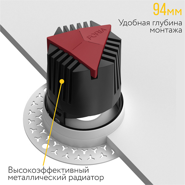 Встраиваемый светодиодный светильник Ledron FQS10075-12D