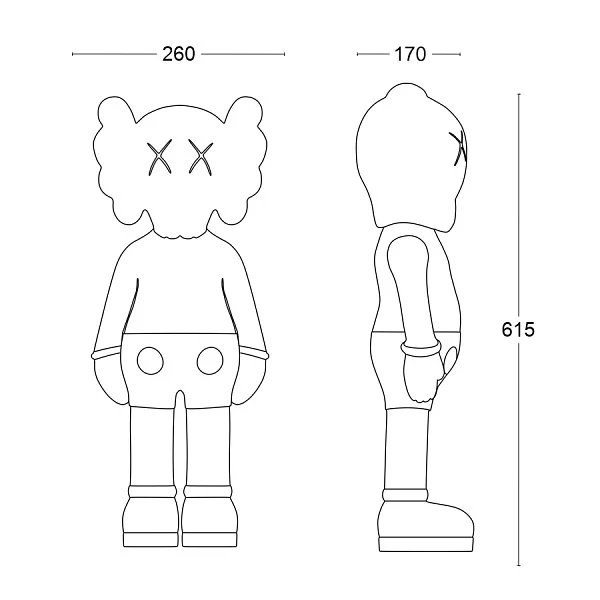 Дизайнерская статуэтка Ledron Kaws Mini 61A white