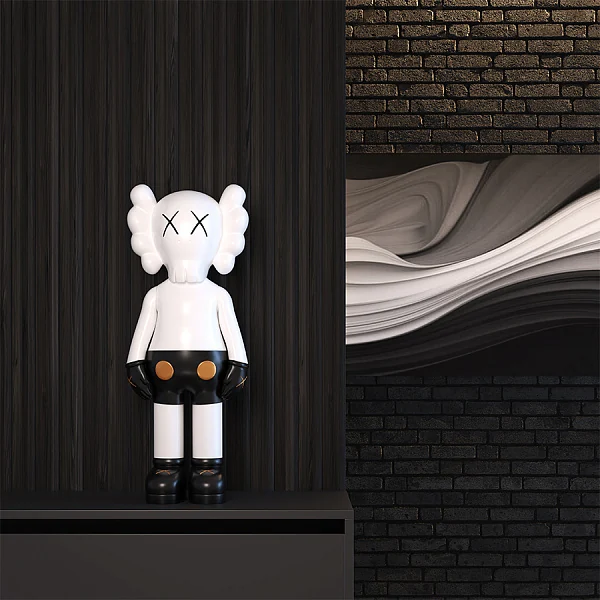 Дизайнерская статуэтка Ledron Kaws Mini 61A white