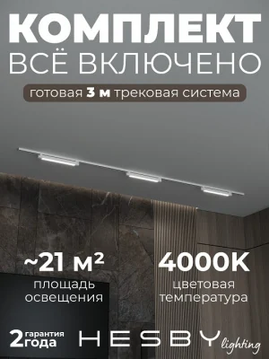 Комплект трековый Hesby Lighting Skylite №1 HSBL_kompl_S001_NI3W4K_01