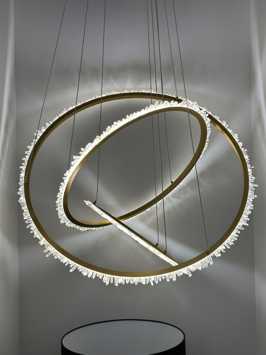 Подвесной светильник Delight Collection Quartz Halo MD20020154-3A satin gold