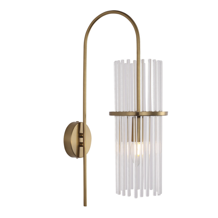 Светильник настенный ST-Luce латунь/прозрачный E14 1*40W SL6145.301.01