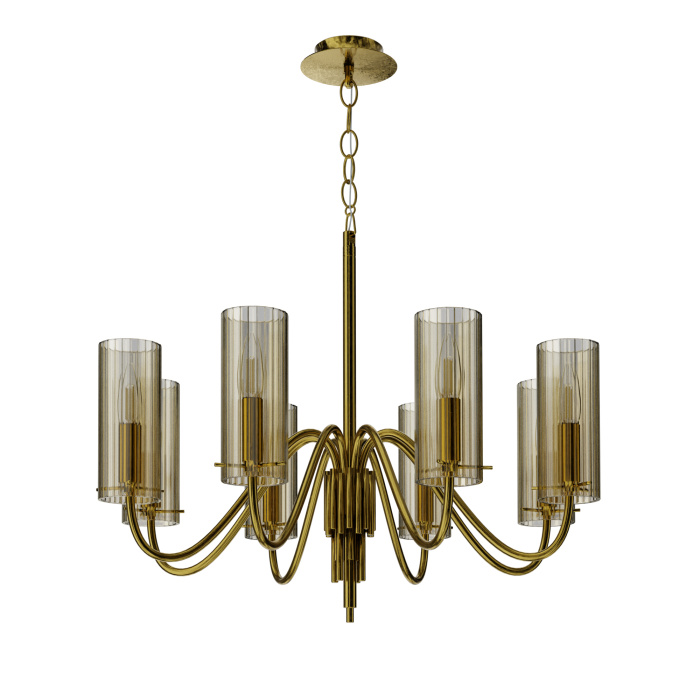 Светильник подвесной ST-Luce латунь/коньячный E14 8*40W SL2005.303.08