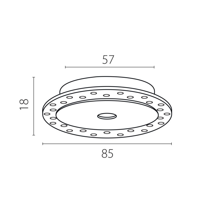 Рамка скрытого монтажа плоская для светильников Lightstar Spira 0741х6 (D65) 074106-02