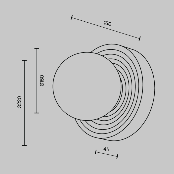Бра Maytoni Careless MOD403WL-01BG