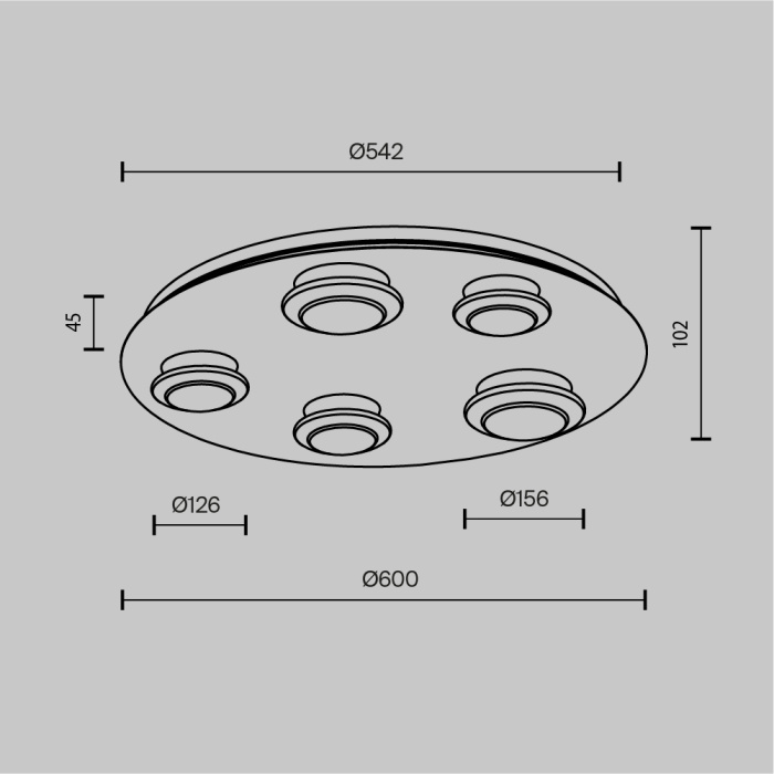 Накладная люстра Maytoni Pharao MOD361CL-L58BS3K