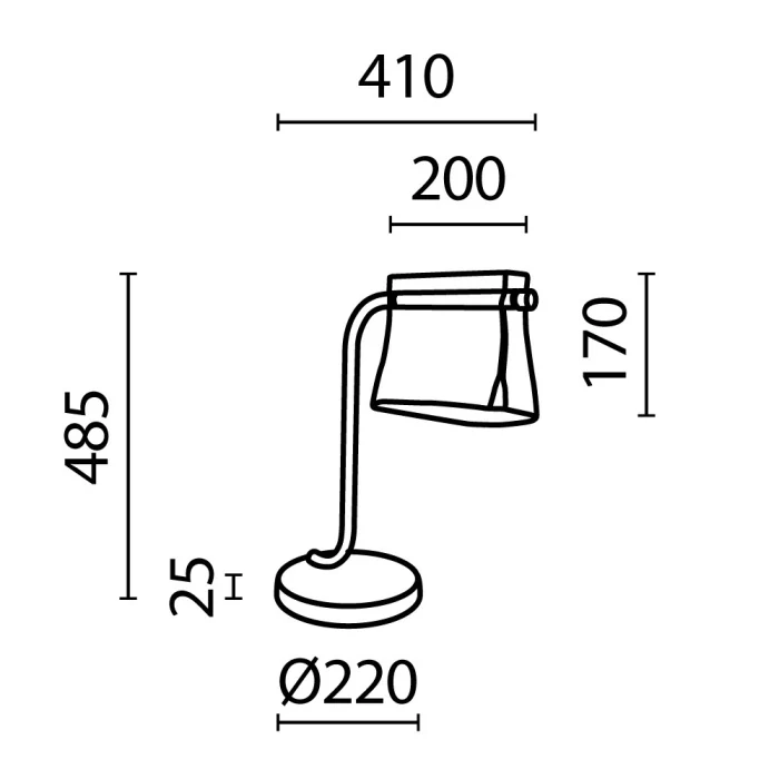 Настольная лампа Maytoni Cabaret MOD170TL-L8BS3K