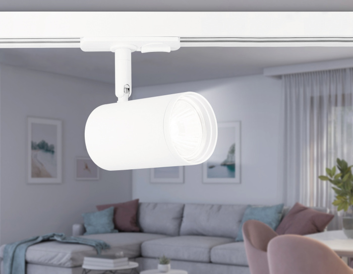 Трековый однофазный светильник со сменной лампой Ambrella light GL5128