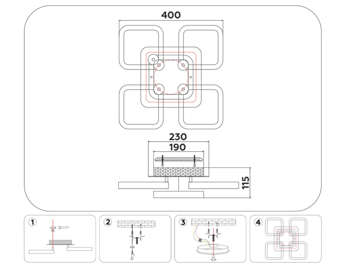 Светодиодный потолочный светильник с подсветкой Ambrella light FA3861