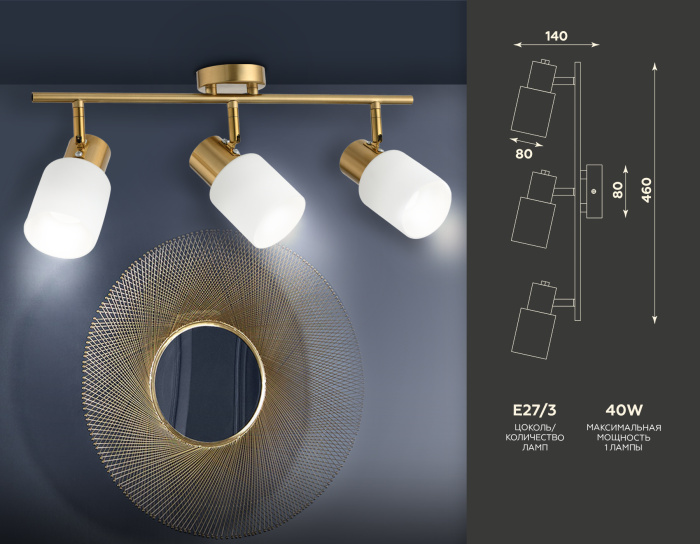 Настенно-потолочный спот Ambrella light TR3972