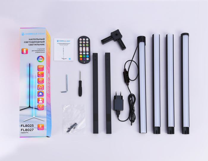 Светильник светодиодный напольный RGB с пультом Ambrella light FL8027