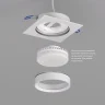 Точечный встраиваемый светильник FLAT DK2091-WH