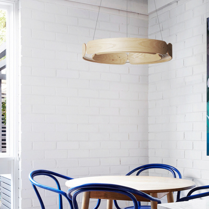 Подвесной кольцевой светильник RANGE 1 D70 Light wood ImperiumLoft