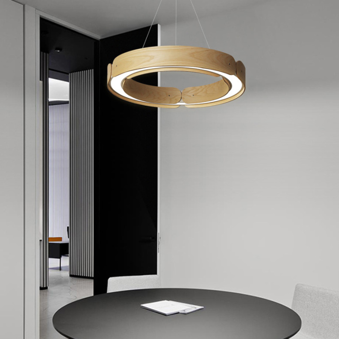 Подвесной кольцевой светильник RANGE 1 D70 Light wood ImperiumLoft
