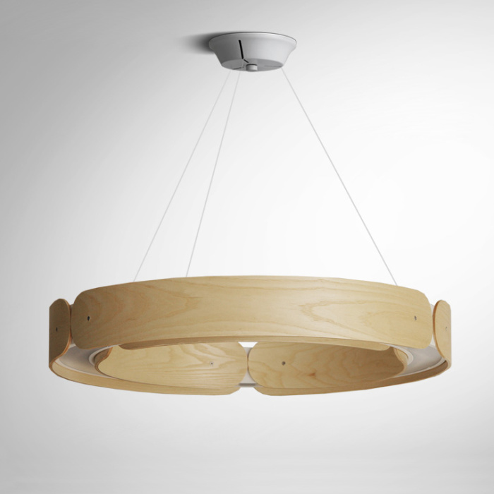 Подвесной кольцевой светильник RANGE 1 D70 Light wood ImperiumLoft