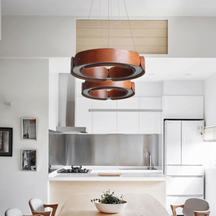 Подвесной кольцевой светильник RANGE 1 D70 Light wood ImperiumLoft