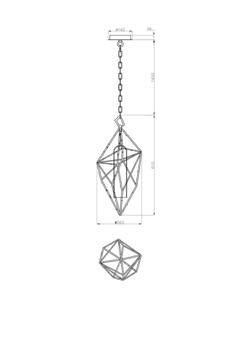 Светильник подвесной Lucia Tucci NAOMI 4750.1 gold