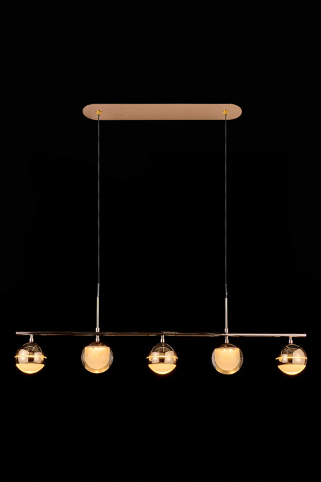 Подвесная люстра Leon Lilith LE7709/5L Black Chrome/Gold